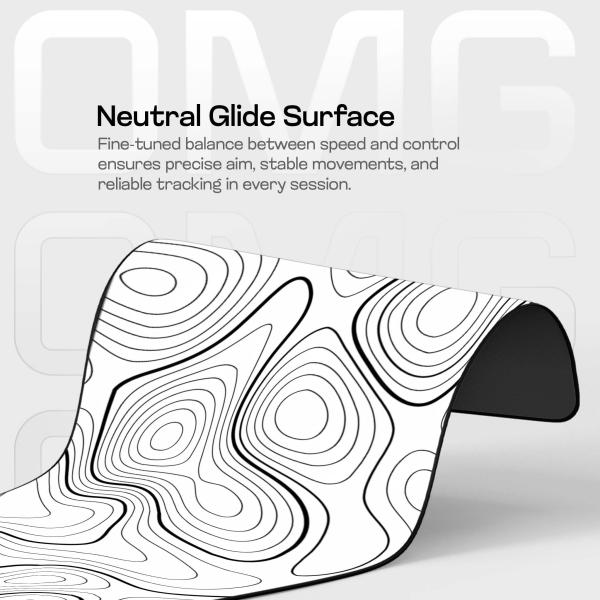 White Topography Edition Mousepad