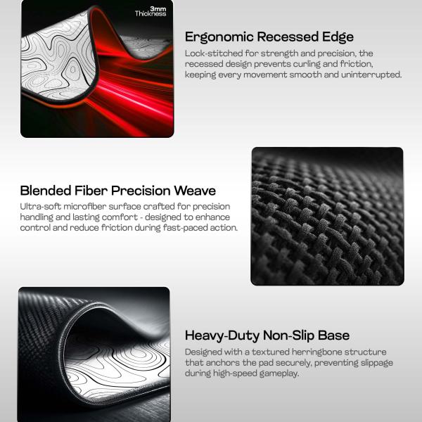 White Topography Edition Mousepad